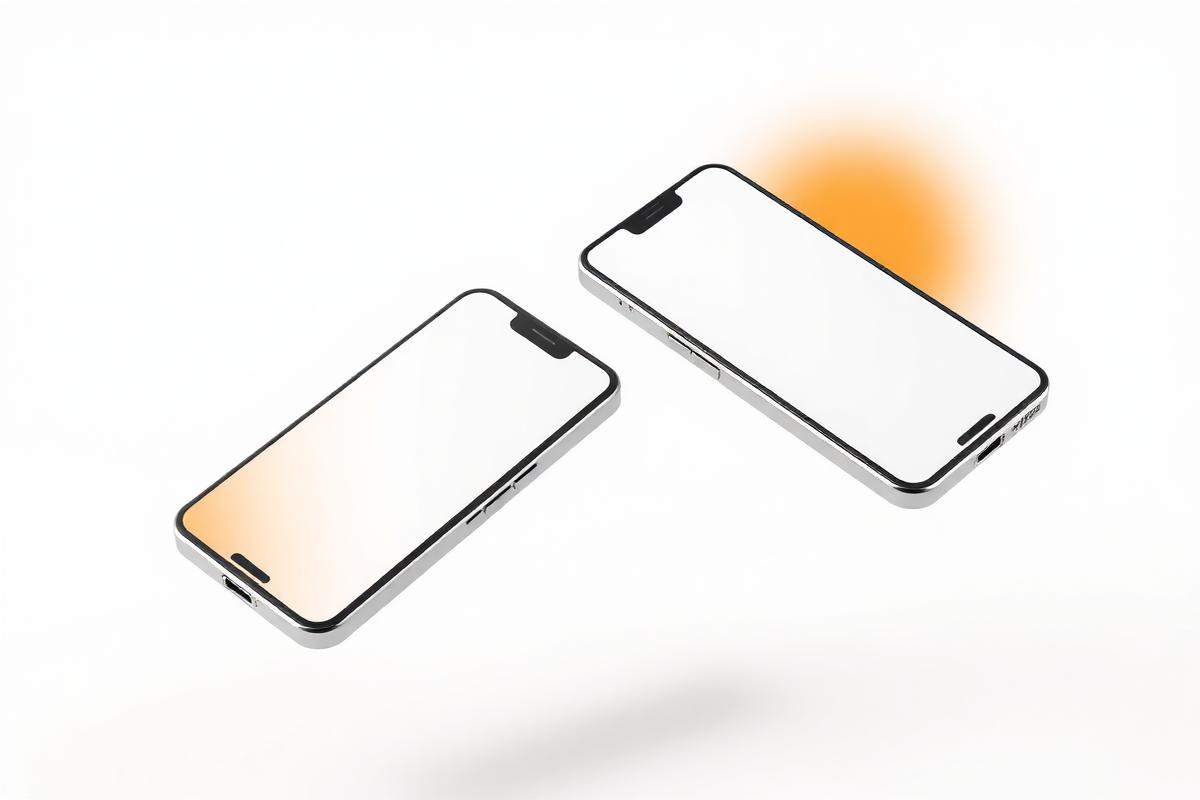 Two smartphones showing a mobile app